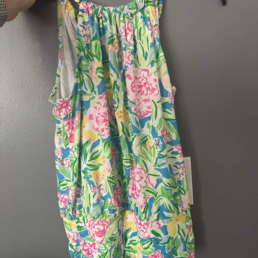 Lilly Pulitzer Pink and Green Floral Pouch